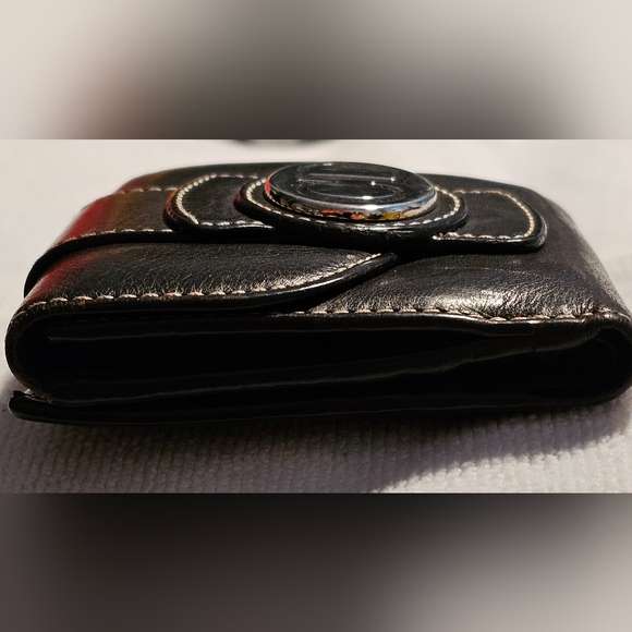 Christian Dior CD Logo Leather Bi-Fold Wallet, VINTAGE, Brown, Women's, VGUC! - Picture 10 of 13